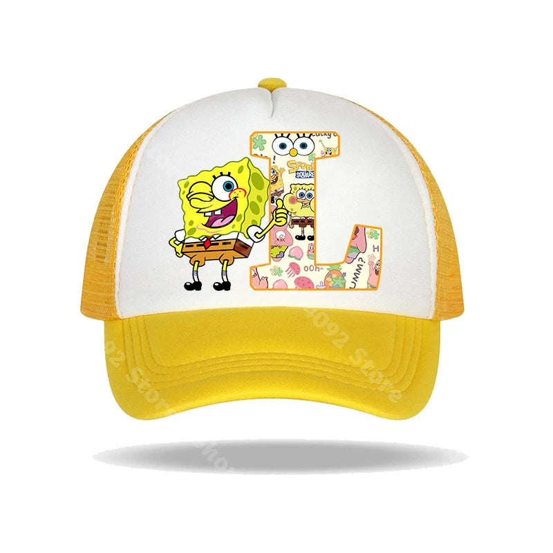 SpongeBob SquarePanted Baseball Cap Kids Adults Letter Print Sun Hats Anime Cartoon Adjustable Peaked Caps Summer Casual Hat New