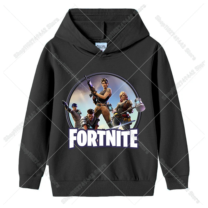Dječja hoodie majica Fortnites za jesen, dukserica s kapuljačom za dječake i djevojčice, tanka trenirka, pulover dugih rukava, sportska dječja odjeća