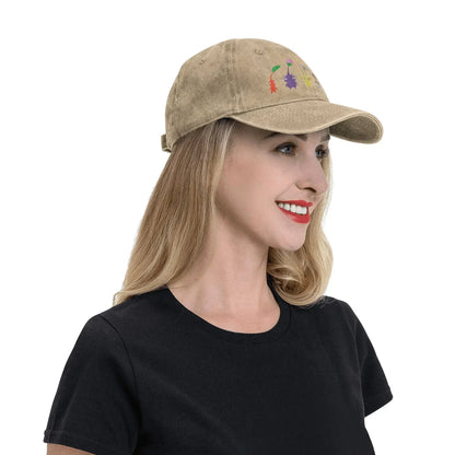 Cute Pikmin Pattern Print Cap for Men Women Cotton Anime Cartoon Trucker Hat Lerisure Wear Baseball Cap Adjustable