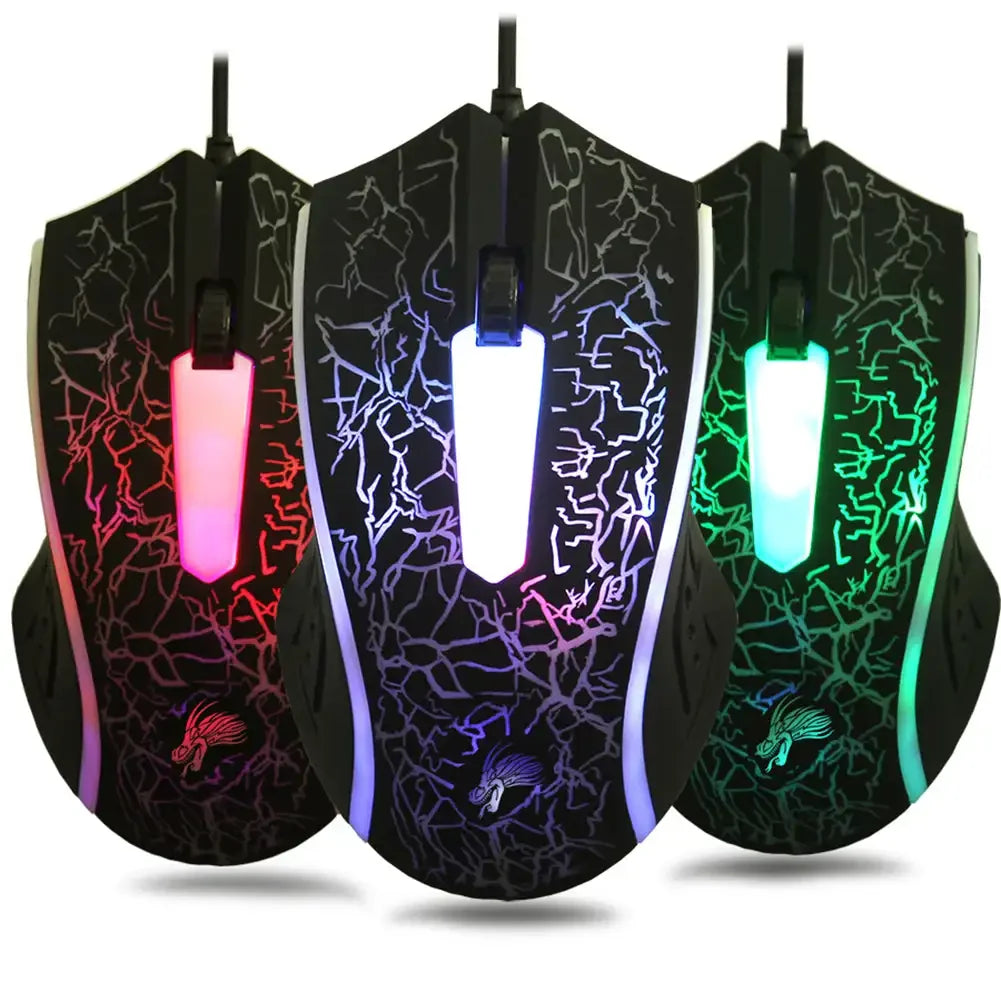 2400 DPI USB-bedrade gamingmuis met ledverlichting, professionele gamermuis, ergonomische computermuis voor PC, laptop en Macbook