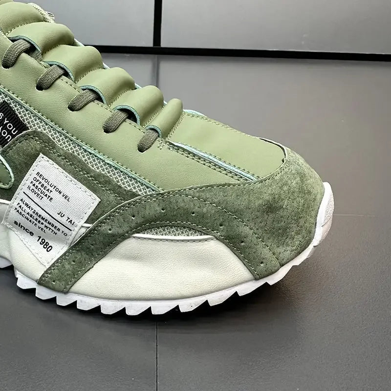 Luksus sneakers til mænd, sportssko, mokkasiner, chunky sneakers til mænd, afslappede sneakers, komfortable, åndbare, trendy designede sko med personlighed