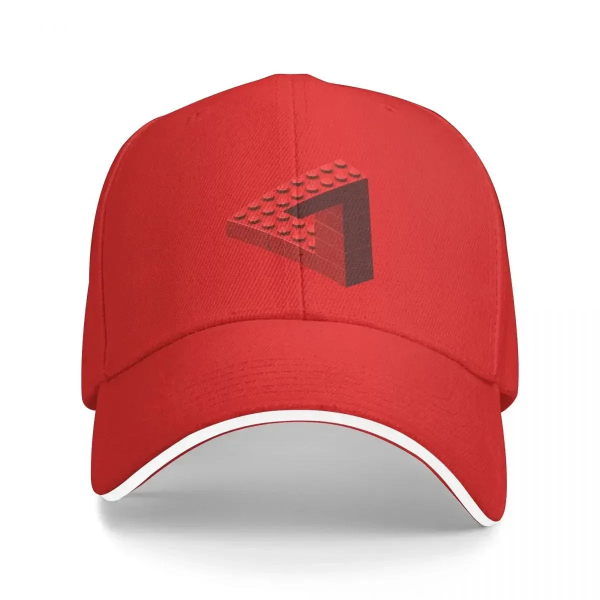 New Escher Toy Bricks - Red Cap Fashion Casual Baseball Caps Adjustable Hat Summer Unisex Baseball Hats Customizable Polychromat