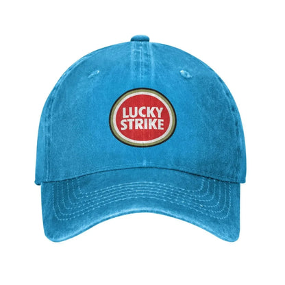 Lucky Strike Letters Troye Sivan Music Sport Retro Cowboy Washed Baseball Caps Men Denim Street Tide Hat Hiking Mens Dad Cap