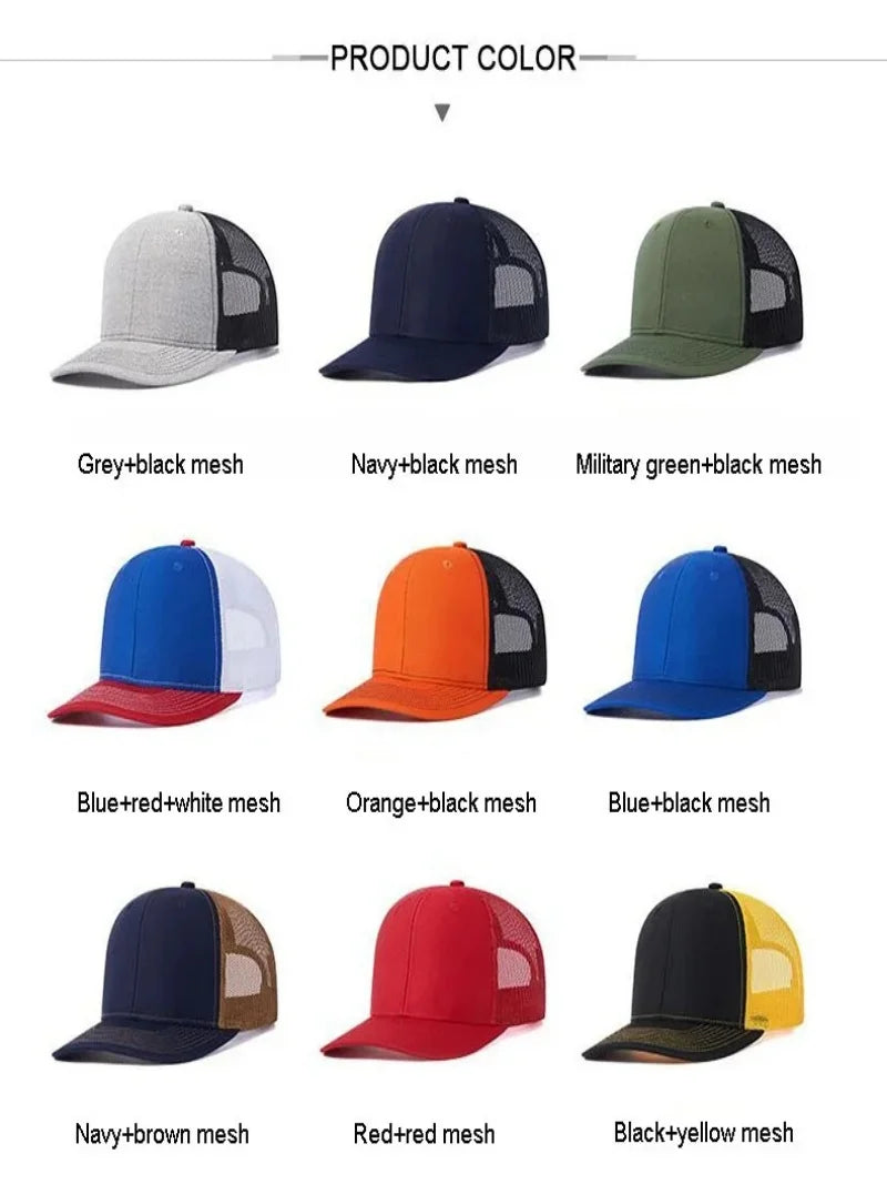 Unisex kepurė su šiek tiek išlenktu kraštu, „Trucker“ stiliaus, vyrams ir moterims, kasdienė, lauko, kvėpuojanti vasarinė kepurė