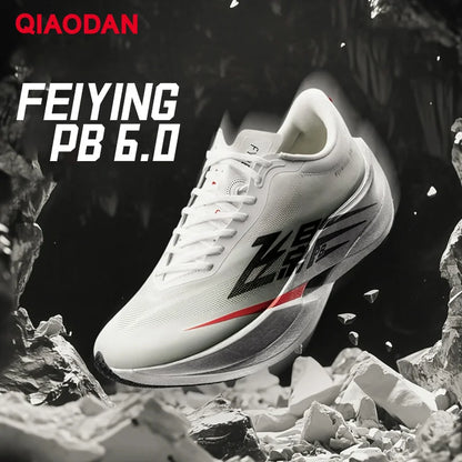 QIAODAN Feiying PB6.0 Pantofi sport de maraton pentru bărbați, model nou, cu talpă suspendată și placă integrală din carbon, adidași de alergare QDB023261299