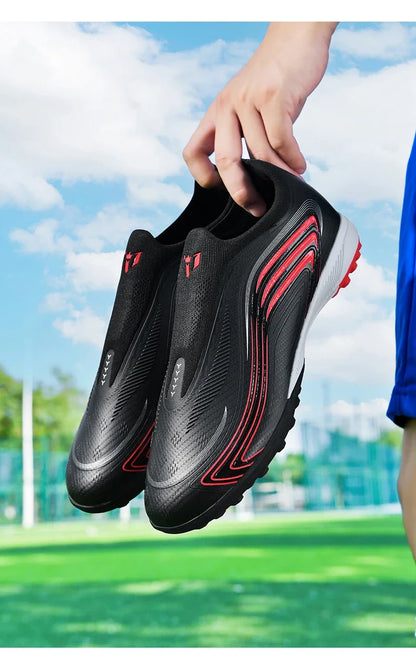 Nouvelles chaussures de football pour hommes, mi-hautes, de haute qualité, crampons pour terrain en gazon, baskets antidérapantes pour intérieur, très vendues, pour matchs en extérieur