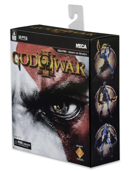 18CM Boxed NECA God of War Sparta Ghost Kratos Father Son Edition Atreus Action Doll Model Joint Mobile Toy Gift