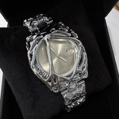 Fashion Y2K Antique Alabaster Quartz Watch Men Retro Black Strap Red Medieval Old Unique Creative Men Watches Luminous AAA Clock