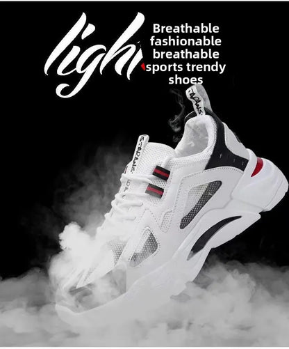 Spring New Style Breathable Thick Bottom Heightening Sports Dad Shoes Men Korean Version Trendy Casual Shoes Autumn Model