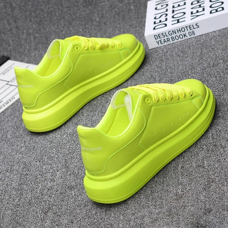 Red lacquered men's shoes Fashion black casual skateboard shoes Outdoor tennis walking shoes Universal men and women