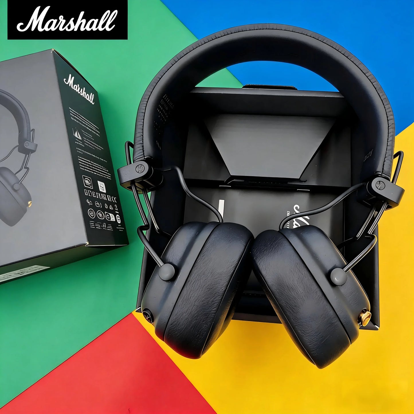 Marshall Major V 5 Wireless Bluetooth On-Ear Headphones – Deep Bass Stereo Sound, Sports & Gaming Headset with Microphone, Wireless & Wired Headphone