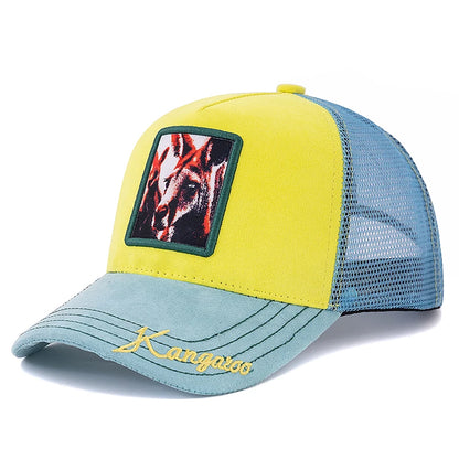 Unisex „Trucker“ kepurė su „Grizzlies“ raštu, su siuvinėtu motyvu, iš zomšos, vasarinė kepurė nuo saulės, vasarinė kepurė su gyvūnų motyvu, beisbolo kepurė vyrams ir moterims