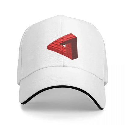 New Escher Toy Bricks - Red Cap Fashion Casual Baseball Caps Adjustable Hat Summer Unisex Baseball Hats Customizable Polychromat