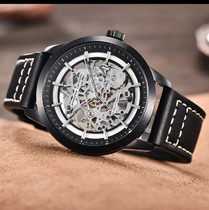 PAGANI DESIGN Business Man Watch Luxury Skeleton Hollow Leather Men's Wristwatch New Mechanical Male Clock Relogio Masculino