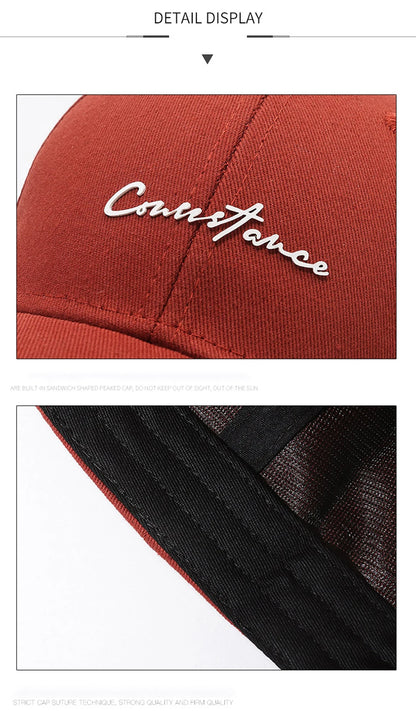FS Stylish Orange Baseball Cap For Men Women Brand Designer Hats Small Letter Hip Hop Caps Street Trucker Hat Casquette Homme