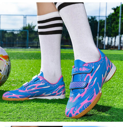 Zapatillas de fútbol infantiles para colegio, botas de fútbol profesionales con tacos para césped, calzado deportivo de entrenamiento para niños, botas de futsal y fútbol outdoor 28-38