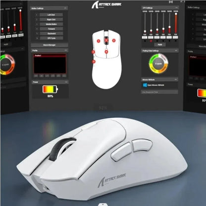 ATTACK SHARK R1 59g Ultra-light Mouse have PAW3311,18000DPI,400IPS,40G,1000Hz,Tri-Mode,Broadcom BK3633 Master,20 Million Times