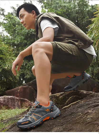 Men's Hiking Shoes Breathable Mesh Sports Single Shoes Summer Outdoor Wear-resistant  Hiking and Hunting Tactical Sports Shoes