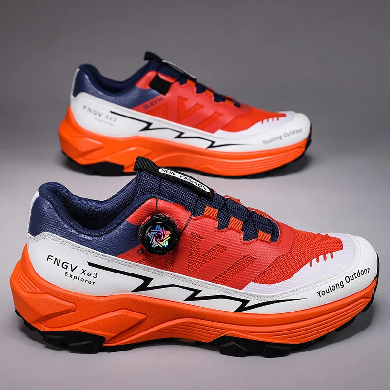 Scarpe da trekking traspiranti da uomo — Fibbia girevole, suola antiscivolo