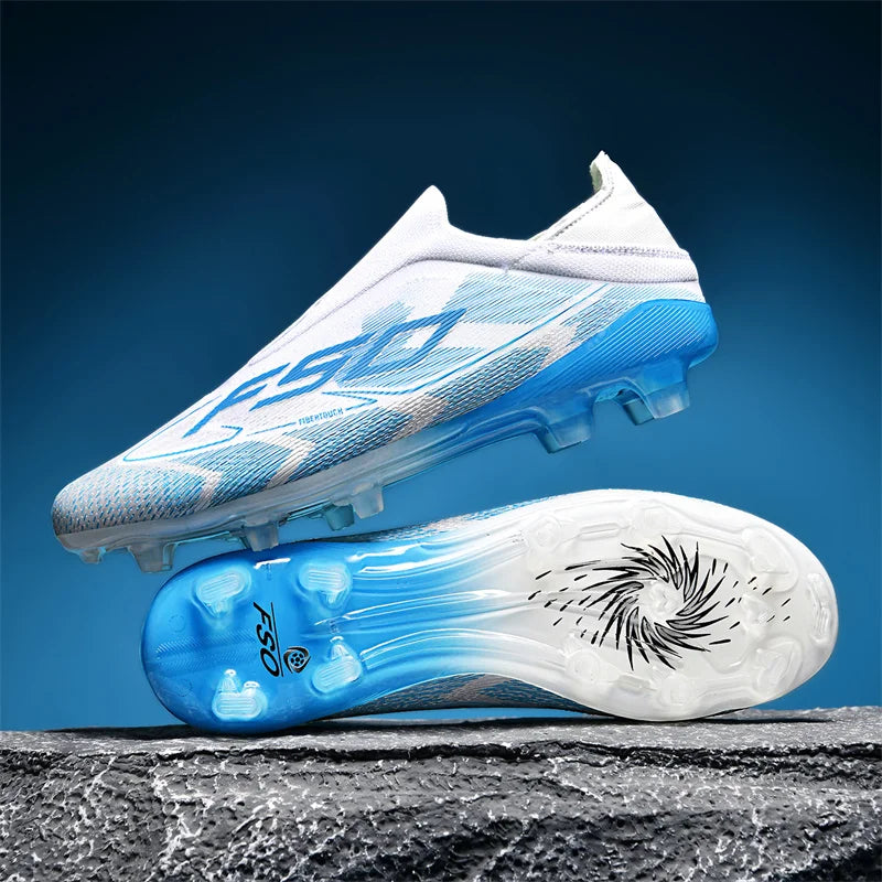Nouvelles chaussures de football pour hommes, de haute qualité, antidérapantes, légères, très vendues, crampons d'entraînement pour terrain en herbe, mi-hautes, pour les matchs en extérieur, chaussures de sport.