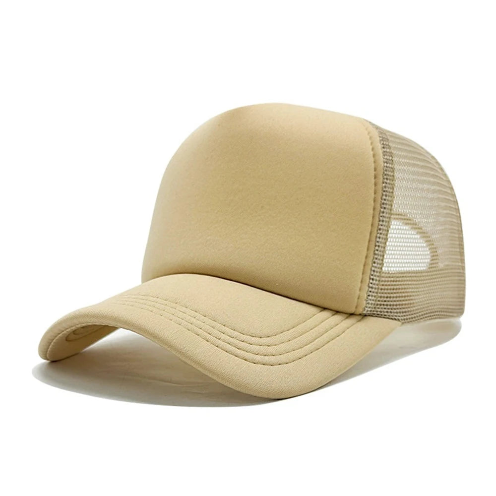 Unisex kapa, ležerna jednobojna mrežasta bejzbol kapa, podesiva s kopčom, snapback kape za žene i muškarce, hip hop trucker kapa, ulična moda, kapa za tatu