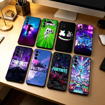 Capa de Telemóvel F-Fortnites-PC Game para Samsung S25,S24,S21,S22,S23,S30,Ultra,S20,Plus,Fe,Lite,Note,10,Preta