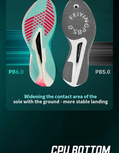QIAODAN Feiying PB6.0 Pantofi sport de maraton pentru bărbați, model nou, cu talpă suspendată și placă integrală din carbon, adidași de alergare QDB023261299