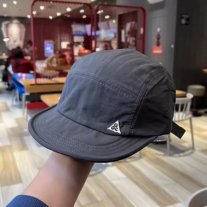 Unisex 5 Panel Camp Cap Quick Dry Waterproof Short Brim Adjustable Lightweight Breathable Cap for Hiking Camping Outdoor Daily