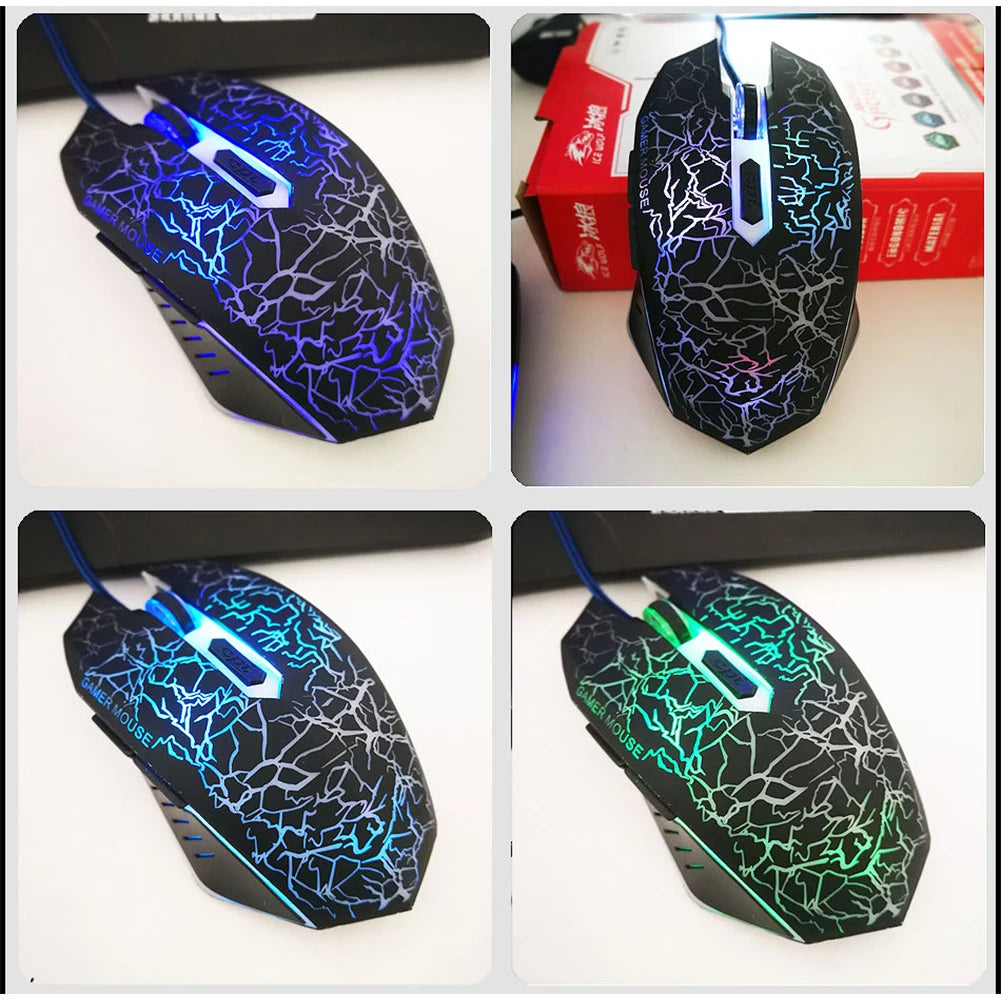 2400 DPI USB-bedrade gamingmuis met ledverlichting, professionele gamermuis, ergonomische computermuis voor PC, laptop en Macbook