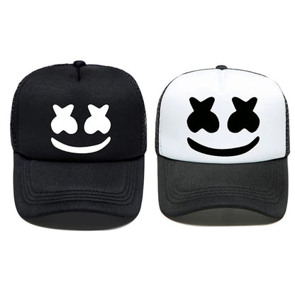 Fashion Cartoon Mesh Baseball Caps Men Women Hip Hop Snapback Hat DJ Marshmallow Cap Summer Breathable Mesh Outdoor Sun Hat
