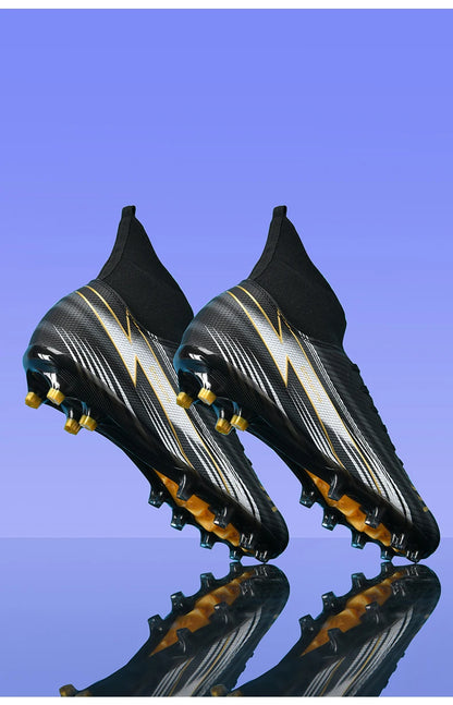 Nouvelles chaussures de football pour hommes, chaussures de match montantes, chaussures de futsal de haute qualité, chaussures de football d'intérieur antidérapantes, baskets d'extérieur, crampons pour gazon, meilleures v