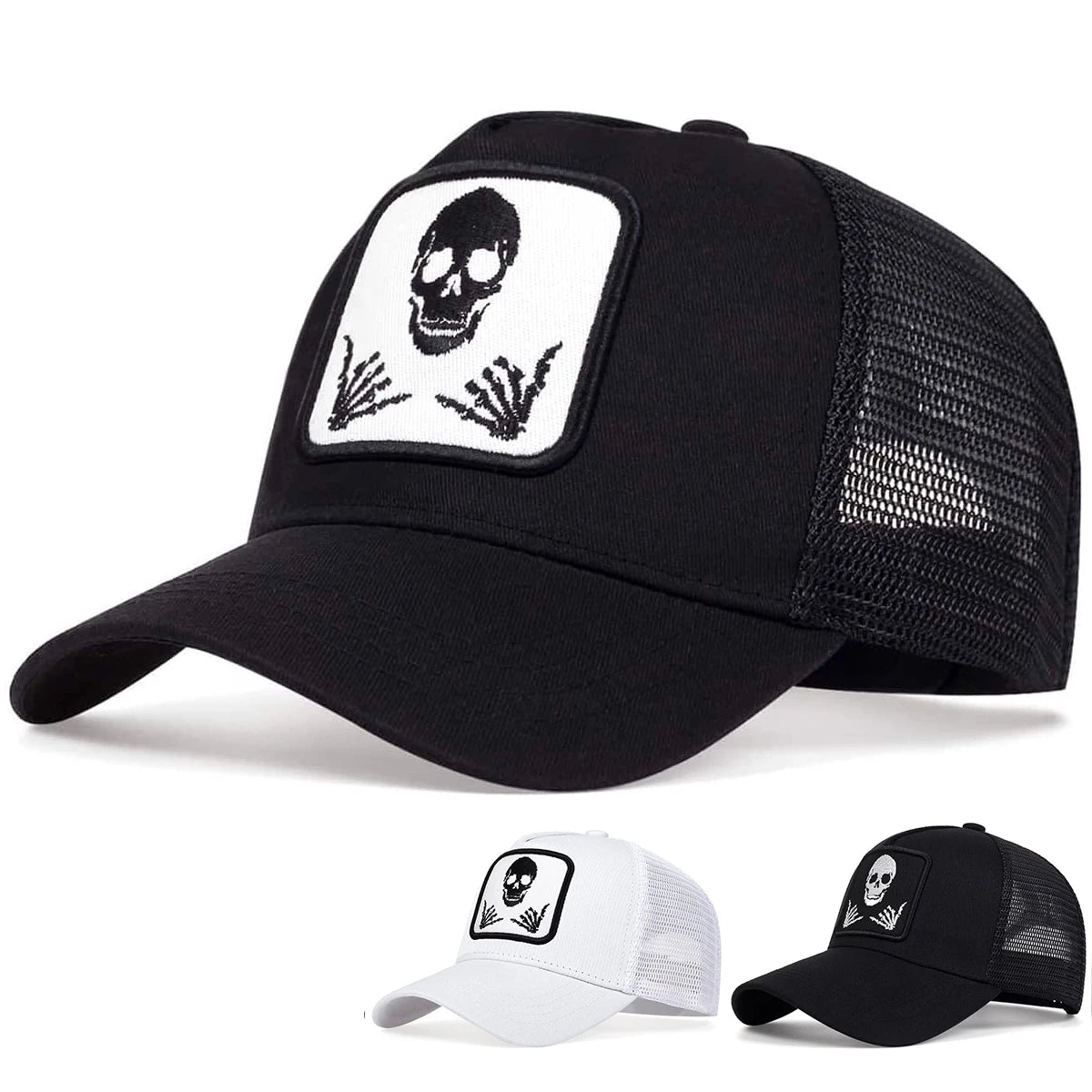 Unisex Personality Embroidery Baseball Net Caps Adjustable Casual Hats Spring and Summer Outdoor Sunscreen Hat