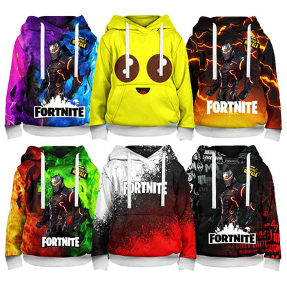 Fortnite Sweatshirt Kids Victory Royale 3D Printed Hoodies Men Women Children Game Hooded Streetwear Pullover for Birthday Gifts