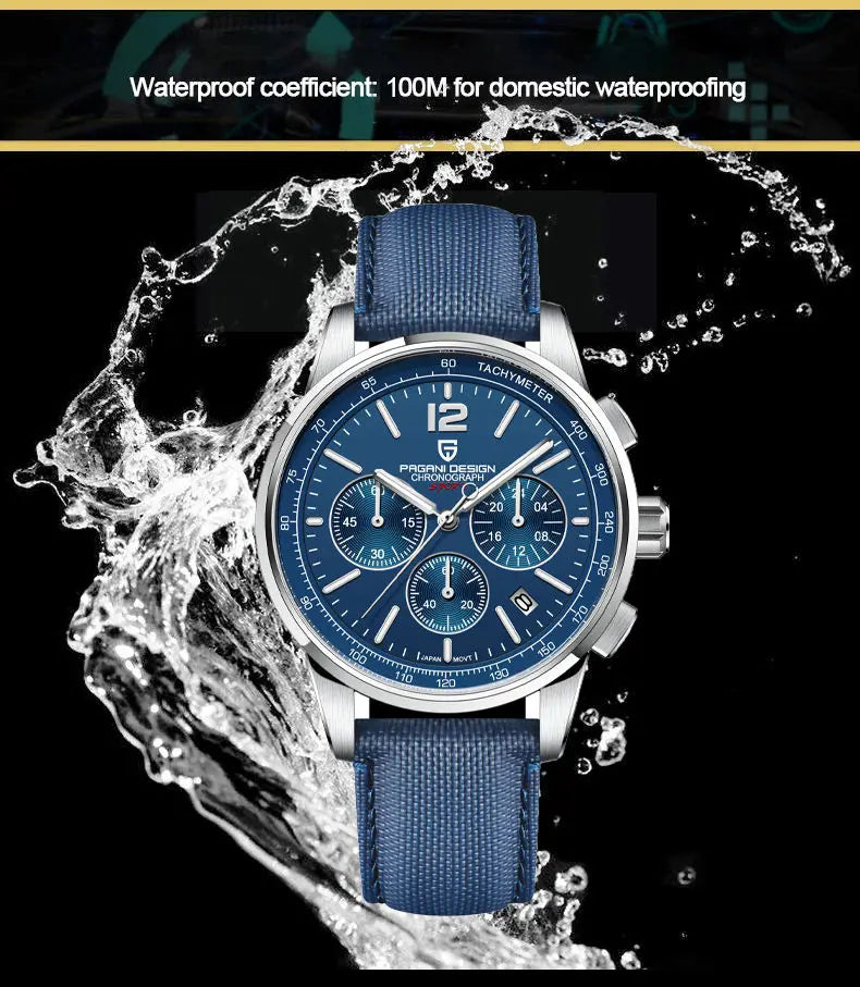 Pagani Design VK63 Fashion Men's Quartz Watches 41MM Top Sapphire Waterproof Sport 10 Bar Watch for men reloj hombre
