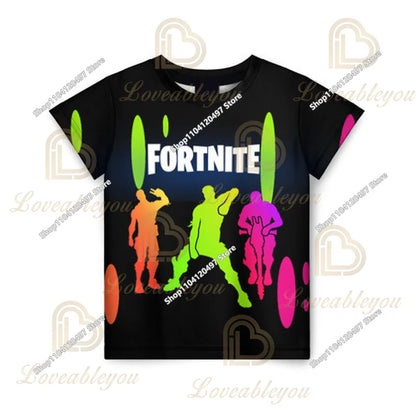 Camiseta Fortnite para niños Banana Peely, camiseta para hombre y mujer, camiseta Battle Royale Game, tops de verano Harajuku