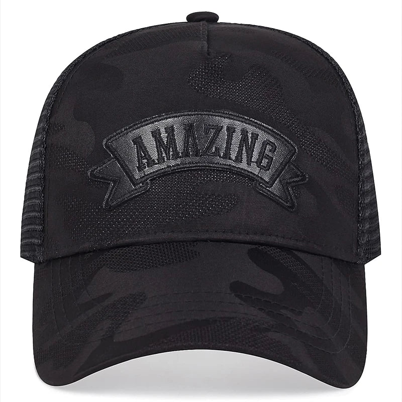 Unisex AMAZING Letter Embroidery Baseball Caps Spring Summer Outdoor Adjustable Casual Hats Sunscreen Hat