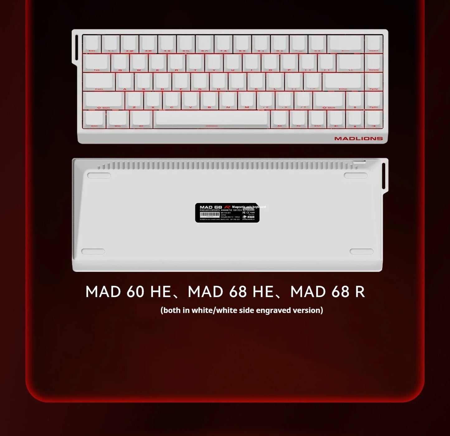 FGG MAD60 Tastiera da Gaming RGB ad Asse Magnetico, dedicata al gioco, Full Key Hot Swap, risposta rapida, tastiera gaming personalizzata entry-level