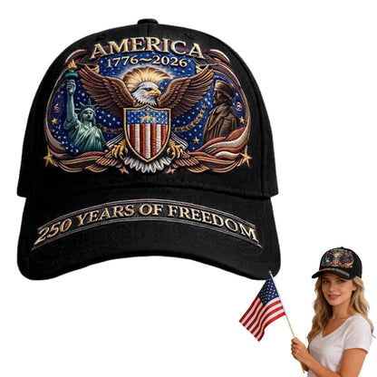 USA 250th Anniversary Denim Baseball Cap 1776 2026 Adjustable Patriotic Retro Running Hat Lightweight Breathable