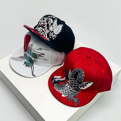 Bonés de Basebol com Bordado de Padrão China Chic, Respiráveis, Novos, Unissexo, Estilo Étnico, com Pala, Versáteis, Proteção Solar, Moda Hip Hop