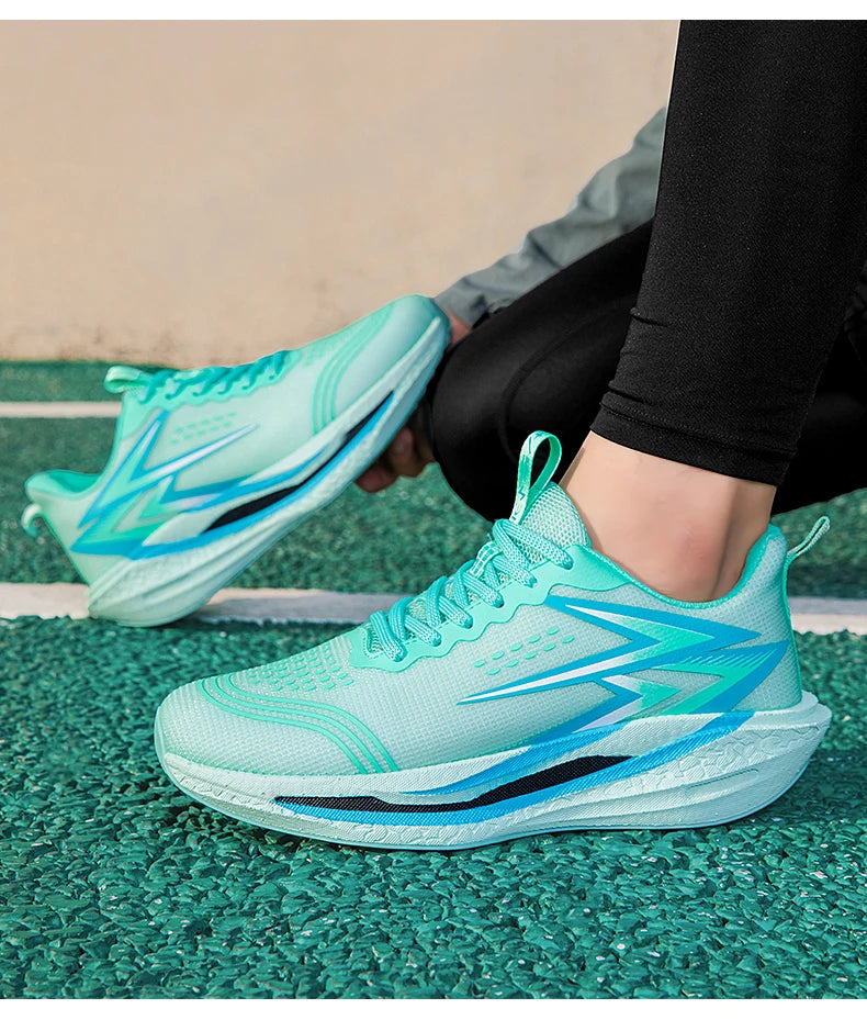 NEW Running Shoes Carbon Board Marathon Men Sports Breathable Lightweight Women's Comfortable Athletic Nonskid Sneakers Casual