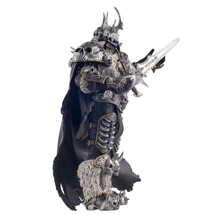 16 cm World of Warcraft-spilfigur: Lich King Arthas, dødsknægt, stående med Frostmourne – bordpynt til samling og festivalgaver