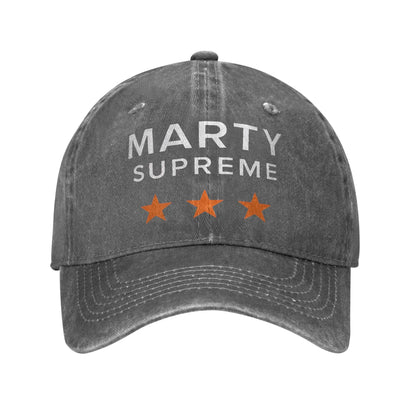 Marty Supreme Movie Print Cap for Men Women Cotton  Trucker Hat Daily Wear Baseball Cap Adjustable
