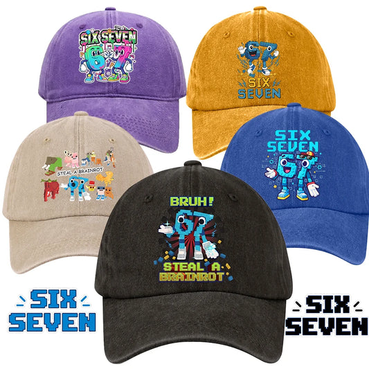Steal A Brainrot 67 Children Baseball Cap Men Women Sun Hat New Adult Outdoor Sport Sunbonnet Retro Headgear Gift Hot Sales
