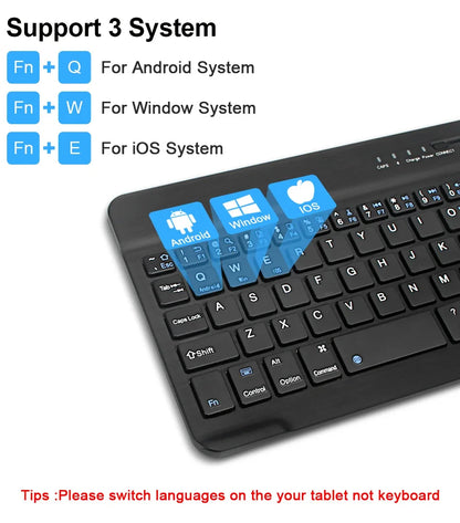 Mini tastiera Bluetooth RGB, tastiera wireless da 10 inch retroilluminata con touchpad, per iOS, Android, Windows e iPad