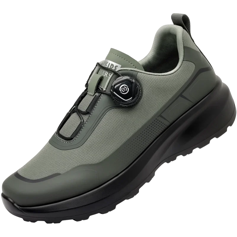 Zapatillas deportivas de running para hombre, ligeras, cómodas y versátiles, de color liso y con cierre ajustable para montañismo