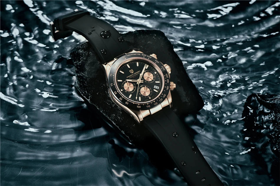 PAGANI DESIGN V2 40MM Meteorite dial Men Quartz Watches Sapphire Retro Chronograph  Waterproof Watch For Men Reloj0 hombr