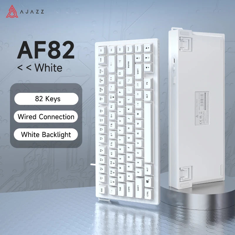 Tastiera AJAZZ AF82 Office a basso profilo RGB cablata/wireless gaming, layout 75% 82 tasti, batteria 4000mAh per Win/Mac
