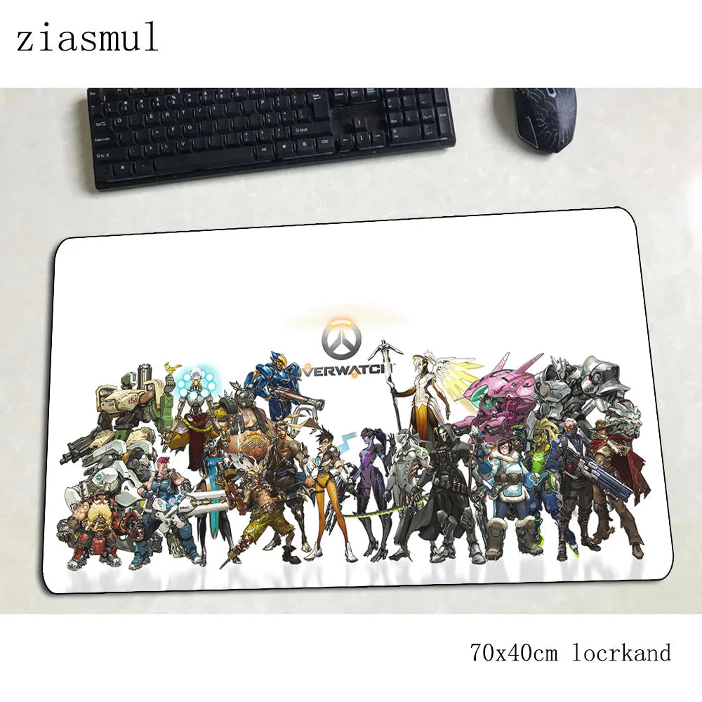 Tapete de rato Overwatch — elegante tapete para computador 70x40cm, tapete de rato gaming grande XL para rato e teclado, jogos PC, secretária gamer