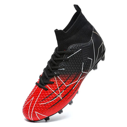 Nouvelles chaussures de Football professionnelles haut en cuir d'herbe artificielle jeunes étudiants chaussures de Football d'entraînement pour hommes et femmes sport