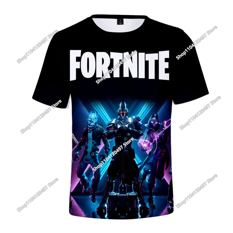 Children's Summer T Shirt Battle Royale Fortnite Hero Victory 3d T-shirt Tees Boys Girls Baby Clothes
